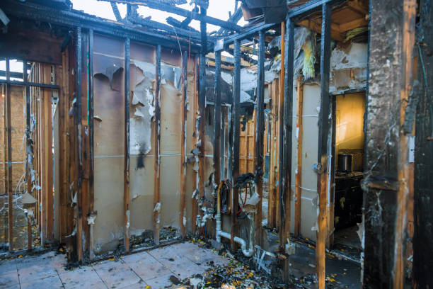 Professional Fire Damage Restoration technician working in Panhandle, TX